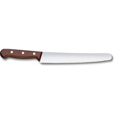 Myg Plus Victorinox Ahşap Ekmek ve Pasta Bıçağı, Tırtıklı Kenarlı, 22 cm Uzunluğunda Paslanmaz Çelik Bıçak, Ergonomik Ahşap Sap, Akçaağaç