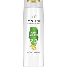 Myg Plus Pantene 3'ü 1 Arada Şampuan, Saç Bakım Kremi, Bakım Kürü Doğal Sentez Güç ve Parlaklık (400 Ml)
