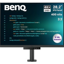 BenQ RD280UA 28.2 Inç 4k+ 3:2 Nano Mat Arka Aydınlatmalı Ergo Arm Kollu Yazılımcı Monitörü
