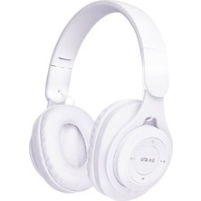 Myg Plus Psr Aksesuar M6 Plus Bluetooth Kulaklık - Katlanabilir ve Ayarlanabilir Kulak Üstü Tasarım | Yüksek Bass | 5 Saat Kullanım | 90 Saat Bekleme Süresi (Beyaz)