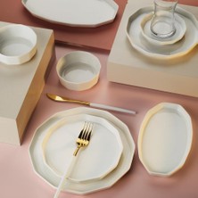 Myg Plus Aryıldız Amber White 32 Parça 6 Kişilik Kahvaltı Takımı