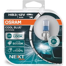 Myg Plus Osram Ampul Hb3 Cbn 60W 12V P20D 5x2 TRQR2B Cool Blue Intense Next Gen, Far Ampulü 9005CBN-HCB