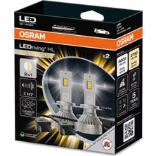 Myg Plus Osram H7 Allseason LED Far Ampulü, 2700-6000 Kelvin, 2'si 1 Arada, Ledriving Hl 12V