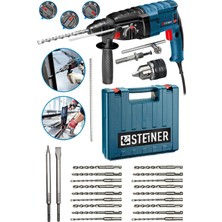 Myg Plus Steiner Alman 4000 Watt Profesyonel Kırıcı Delici Hilti Darbeli Matkap + 20 Adet Uç + Mandren