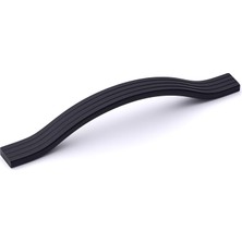 Myg Plus Akasya Siyah Çizgili Metal 192 mm Mobilya Kulpu Çizgili Model Dayanıklı Uzun Ömürlü Modern Tasarım