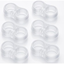Myg Plus Ideal Baby Şeffaf Kapı Kolu Tamponu – Pvc Darbe Emici Kapı Koruyucu, Duvar Çarpma Önleyici, Sessiz Kapatma, Kolay Montaj (Standart, Adet, 6)