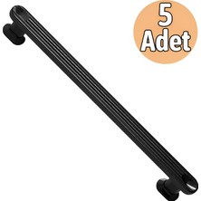 Myg Plus Özen Mat Siyah Dolap Kulpu 160 mm 5 Adet Set Çekmece Kapak Kulp Modern Şık Tasarım Kolay Montaj