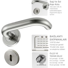 Myg Plus Kazien Paslanmaz Çelik 6063L Kalite Saten Yüzey Yuvarlak Rozetli Hastane Ofis Kapı Kolu ve Tüm Bağlantı Ekipmanı Dahildir.