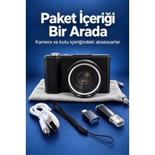 Lsk 3 Inç Ekranlı Vlog Kamerası Type C Şarjlı Dijital Fotoğraf Makinesi