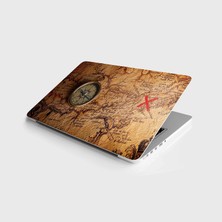 Laptop Sticker Bilgisayar Notebook Pc Kaplama Etiketi Harita Pusula