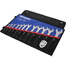 Workpro WP202507 6-32MM 12 Parça Cr-V Profesyonel Açık Ağız Anahtar Takımı + Bez Taşıma Kılıfı