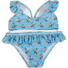 Slipstop Mercat Baskılı Çabuk Kuruyan Fırfırlı Bikini Takım Kız Çocuk Bikini SB2511120000