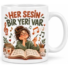 Storeşahin Sınıfın Ritmi Tasarımlı Porselen Kupa - Model 987 SHN0720