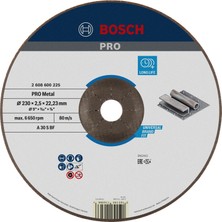 Bosch 2608600225 Schleifzubehoer Kesme Diski 230 x 2,5 mm F. Metal, Ge