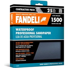 Fandeli 36007 Granülasyon 1500 Suya Dayanıklı Zımpara Kağıdı Yaprak, 22,9 x 27,9 cm 25