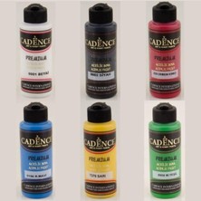 Odea Cadence Premium Akrilik Boya, Canlı Renkler, 6X120ML Set