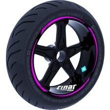Odea Çınar Extreme Gül Pembesi 4 Parçalı Keskin Jant Şeridi Sticker