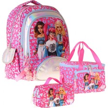 Odea Wow Generation Üçlü Ilkokul Okul Çanta Seti - Kırmızı - Girl Friends Baskılı - Kız Çocuk - SETWG-W6059A