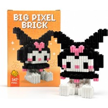 Odea Netavantaj Kuromi Tasarımlı Büyük Parçalı Blok Oyuncak Seti, 347+ Parça, Big Pixel Brick
