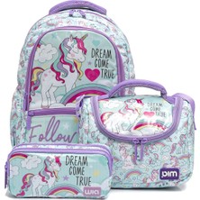 Odea Wia Soft Unicorn Kız Çocuk Okul Seti Su Yeşili-Mor