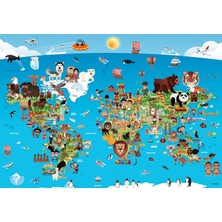 Odea Anatolian Puzzle - Karikatür Dünya Haritası / 260 Parça Puzzle, #3338