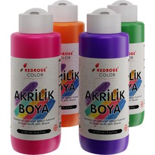 Odea Red Rose Ara Renkler Akrilik Boya 4'lü Set 4X120 ml