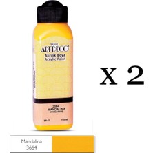 Odea Artdeco Akrilik Boya 140 Ml, 2'li Set, Mandalina Renk