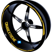 Odea Çınar Extreme 3 Parça Tasarımlı Jant Şeridi Sticker Reflektif, Floresan, Özel Renkler Gold