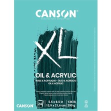 Odea Canson Xl Serisi Yağlı ve Akrilik Kağıt, Katlanır Not Defteri, 14 x 21,5 Cm, 24 Yaprak, 136 LB/290 Gsm, Yetişkinler ve Öğrenciler Için Sanatçı Kağıdı