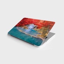 Odea Laptop Sticker Bilgisayar Notebook Pc Kaplama Etiketi Şelale Kırmızı Ağaç