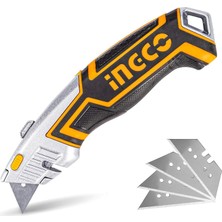 Odea Metal Maket Bıçak Halı Bıçağı Çok Amaçlı Maket Bıçağı Küçük Değiştirilebilir 4 Adet Yedek Bıçak