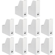 Odea Ikea Tjabba Hafif Temel Dergi Dosyaları, Beyaz, Oluklu Mukavva, 30X25X10 Santimetre - 10'lu Set