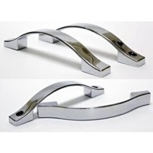 Odea Duşakabin Cam Kapı Kulp Ay Kulp 140MM 150MM Veya 160 mm 2 Kapaklık Tutamak Kol Ay Tasarım Krom Renk