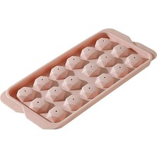 Odea Promosyonca Elmas, Kristal Şekilli Buz Kalıbı, 18 Bölmeli, Farklı Renk ve Adetlerde (1, Pembe)