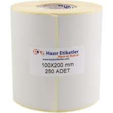 Odea Hazır Etiketler , Hazır Al Hızlı Al Eko Termal Etiket 100MM x 200MM Ruloda 250 Adet 40MM Kuka Çapında Direk Termal Transfer Etiketi