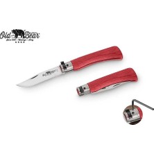 Odea Antonini Old Bear 9cm Kırmızı Lamine Ahşap Saplı L Çakı