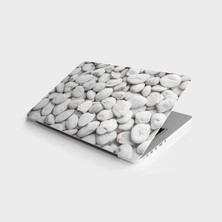 Odea Laptop Sticker Bilgisayar Notebook Pc Kaplama Etiketi Beyaz Taşlar