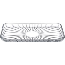 Odea Paşabahçe Elegant Dikdörtgen Servis Tabağı 165X280, Seffaf