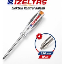 Odea Izeltaş Yıldız Elektrik Kontrol Kalemi 190 mm 19 cm Voltaj Test Kalemi Elektrikçi Tornavidası
