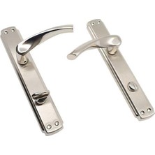 Odea Wc Banyo Kapı Kolu - Kendinden Kilitli Saten Kapı Kolu Seti - Sola Açılır Kapılar Için Uygun - Paslanmaz Dayanıklı Metal Tasarım 1 Takım