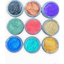 Odea 9 Adet Mini Sedef Toz Pigment Boya Seti Renk Pigment Boya 9X10ML