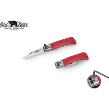 Odea Antonini Old Bear 6cm Kırmızı Lamine Ahşap Saplı Xs Çakı
