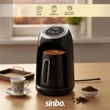 Odea Sinbo SCM-2990 Otomatik Türk Kahve Makinesi, 1-4 Fincan Kapasiteli, Bol Köpüklü Pişirme, Dijital Göstergeli, Taşma Emniyetli ve Sesli Ikazlı