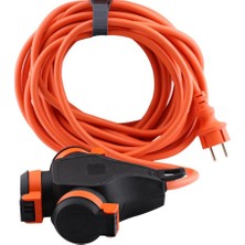 Odea Monofaze Çoğaltıcı Seyyar Topraklı 3'lü Grup Priz Fiş 20 Metre Çoklu Cca Uzatma Kablosu 3x1.5 mm