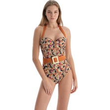 Dagi Kadın Straplez Kaplı Bikini Mayo Kahverengi 38