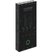 Topping Professional M62 Black | 4-Giriş 1-Çıkış 24-Bit/96 Khz Taşınabilir Usb-C Ses Kartı: Windows | Osx | Ios | Android Uyumlu (Tiktok, Instagram Gibi Uygulamalar Üzerinden Canlı Yayın)