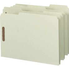 Smead% 100 Geri Dönüştürülmüş Pressspan Kilit Dosya Klasör, 1/3-Cut Tab, 2,5 cm Expansion, Letter-Format, Gri/yeşil, 25 Karton Başına (15003)