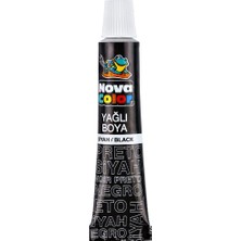 Rafta Nova Color Yağlı Boya Tüp Siyah 12 Li (12 Adet 1 Paket) NC-132
