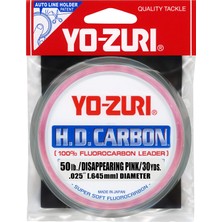 Rafta Yo-Zuri H D Carbon Fluorocarbon Leader, Pembe, 250 kg