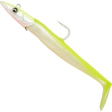 Rafta Savage Gear Deniz Balıkçılığı Için Kauçuk Balıklar Sandeel V2 Big Game 23,5 cm 175 G, Renk: Limon Back